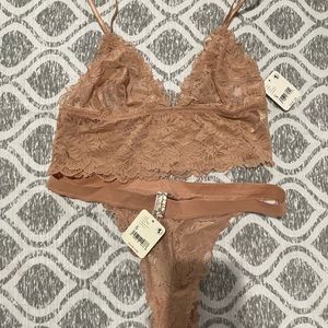 Free People bralette and panty set